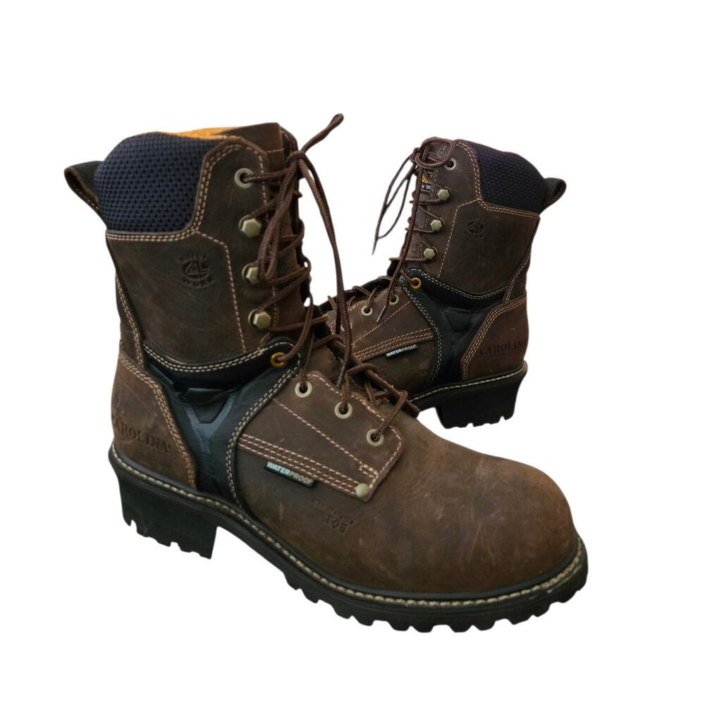 Work Boot Carolina Timber 8" Composite Toe Waterproof Logger Lace Up 10.5 Safety
